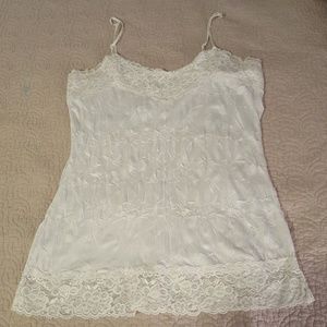 White cami with lace